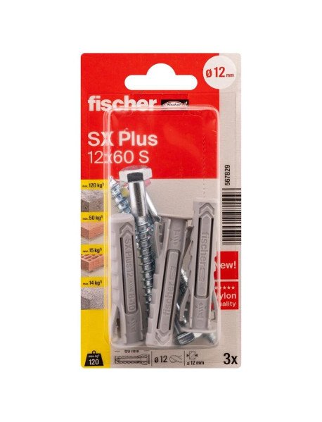 3 Buchas 12X60 S Fischer SX-Plus