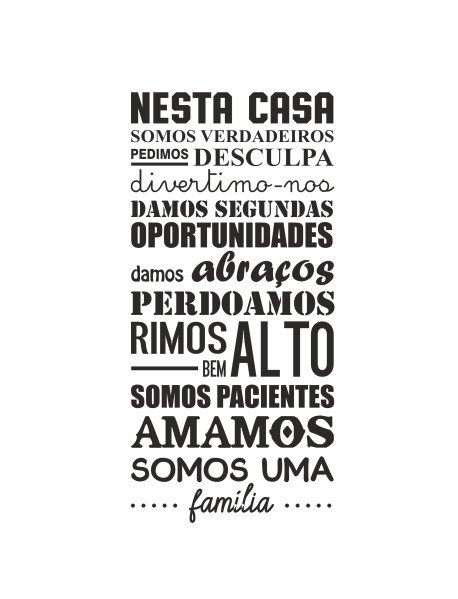 Nesta Casa... 40x85cm 