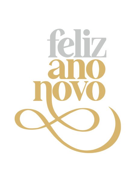 Autocolante 27x31cm Feliz Ano Novo em vinil autocolante Dourado e Prata