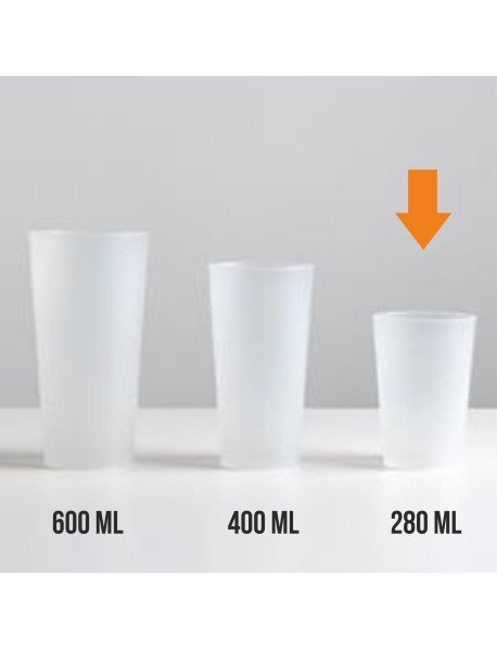 Copo reutilizável de 280 ml em PP
