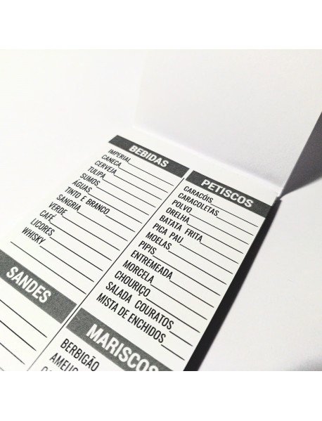 Bloco de Pedidos Café/Cervejaria