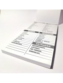 Bloco de Pedidos Café/Cervejaria