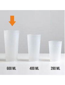 Copo reutilizável de 600 ml em PP