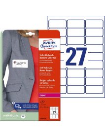 Folha de Etiquetas 63.5 x 29.6 mm em Tecido Autocolante