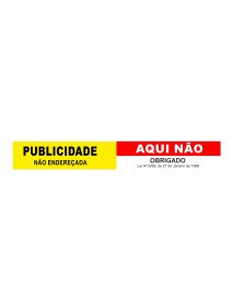 Publicidade Não Endereçada Aqui Não 15x2Cm