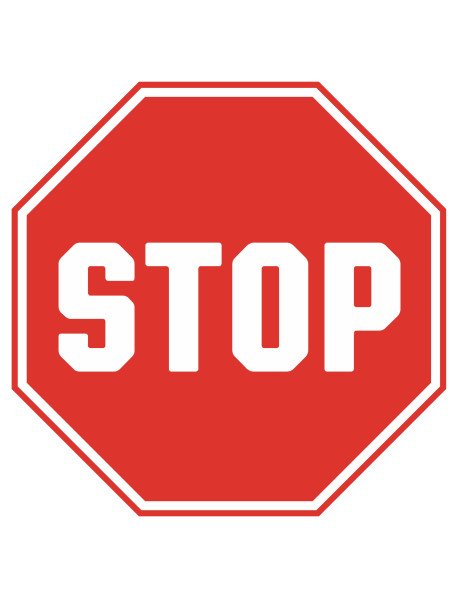 Placa STOP 15x15cm Placa STOP 15x15cm