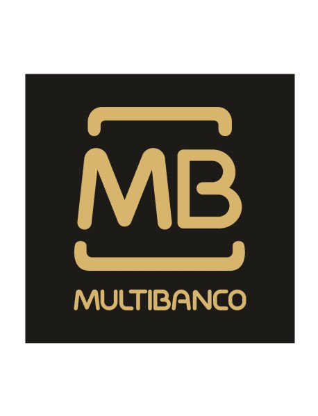 Placa 10x10cm Multibanco Preto e Dourado 