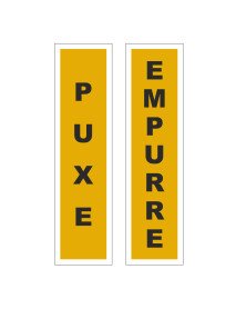 Conjunto de Placas 4,2x16,2cm Puxe Empurre amarelo