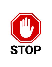 Placa STOP 15x15cm Placa STOP 15x15cm