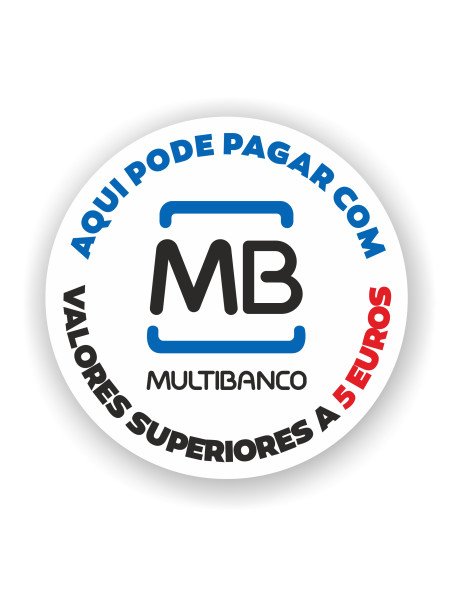 Autocolante 10cm Multibanco - Mínimo 5 Euros Redondo Autocolante 10cm Multibanco - Mínimo 5 Euros Redondo