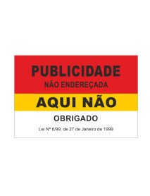 Publicidade Aqui Não 70x45mm Publicidade Aqui Não 70x45mm