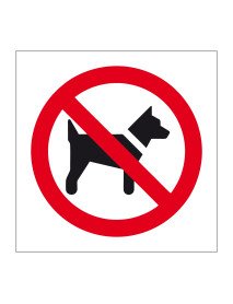 Placa Proibido Animais 12,5cm