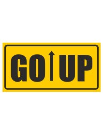 Placa Go Up 19,5x10,5cm Placa Go Up 19,5x10,5cm