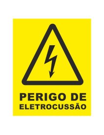 Autocolante 8x10cm Perigo de Eletrocussão Autocolante 8x10cm Perigo de Eletrocussão