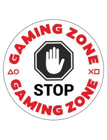 Placa 22cm Stop Gaming Zone