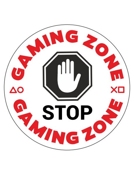 Placa 22cm Stop Gaming Zone
