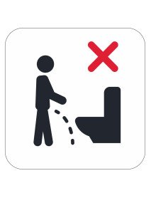 Placa Não Falhe a Sanita 10x10cm