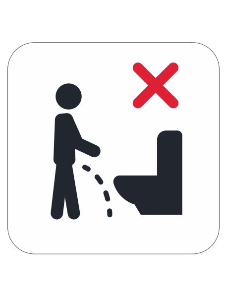 Placa Não Falhe a Sanita 10x10cm