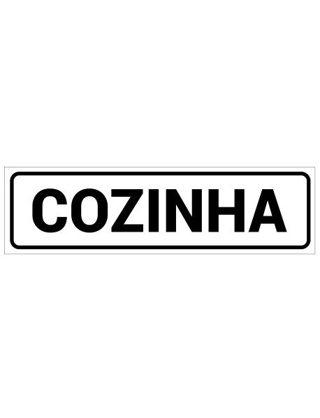 Placa 25x7cm Cozinha