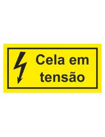 Placa Cela em Tensão - 20x10cm Placa Cela em Tensão - 20x10cm