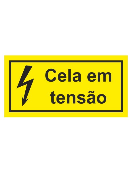Placa Cela em Tensão - 20x10cm