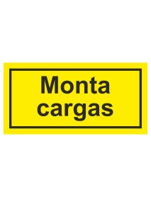 Placa Monta Cargas - 20x10cm Placa Monta Cargas - 20x10cm