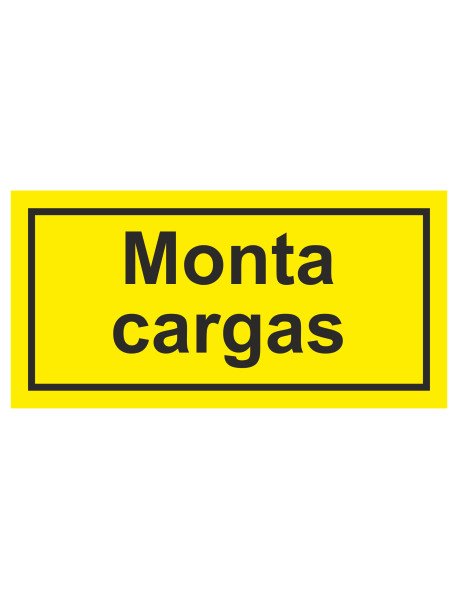 Placa Monta Cargas - 20x10cm