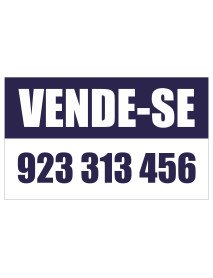 Placa Vende-se Azul 100x60cm
