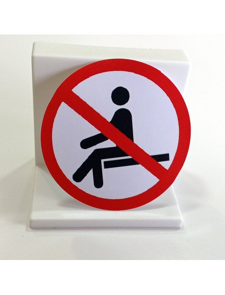  Autocolante 4,8 cm Proibido Sentar