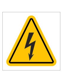 Placa de sinalização PVC Risco Elétrico 12,5X12,5cm