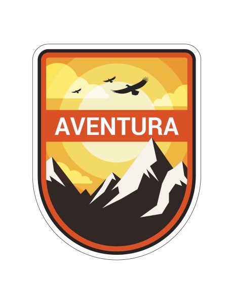  Autocolante 8,7x11,2cm Aventura 