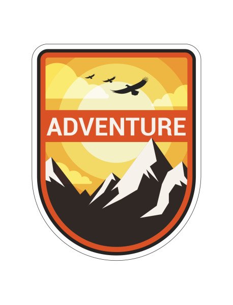  Autocolante 8,7x11,2cm Adventure
