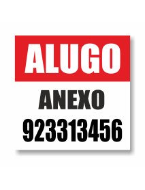 Placa Alugo Anexo 50x50 cm