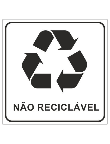 Placa 20x20cm Não Reciclável