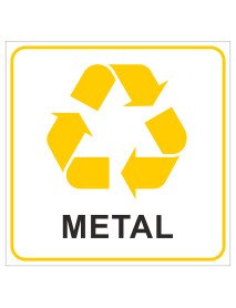 Placa 20x20cm Reciclagem Metal Placa 20x20cm Reciclagem Metal