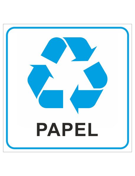 Placa 20x20cm Reciclagem Papel