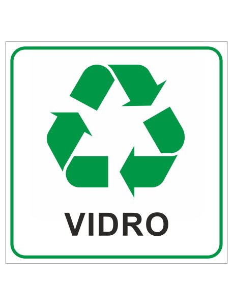 Placa 20x20cm Reciclagem Vidro