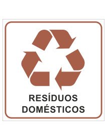 Placa 20x20cm Reciclagem Resíduos Domésticos Placa 20x20cm Reciclagem Resíduos Domésticos