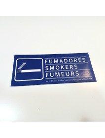 Autocolante 17,5x7,5cm Fumadores Smokers Fumeurs Autocolante 17,5x7,5cm Fumadores Smokers Fumeurs