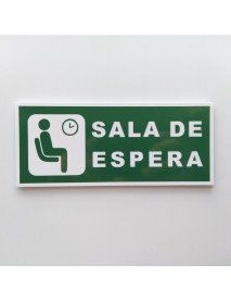Placa 20x8,5cm Sala de Espera Placa 20x8,5cm Sala de Espera