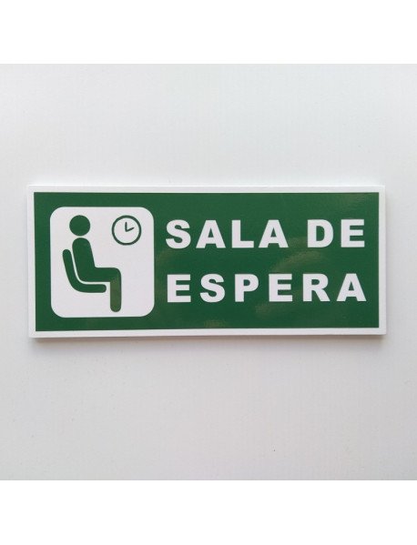 Placa 20x8,5cm Sala de Espera