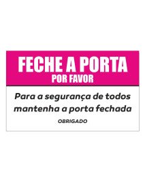 Autocolante Feche a porta por favor