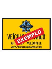 Placa 200x130mm Veículo Elétrico Personalizada