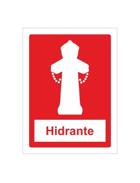 Placa 15x20cm Hidrante