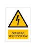 Placa 15x20cm Perigo de Eletrocussão