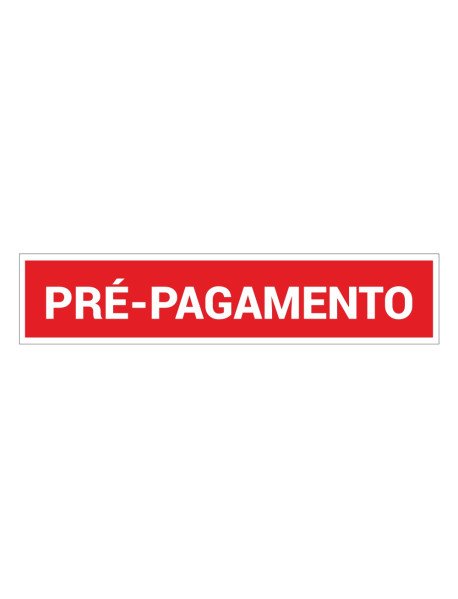 Placa 270 X 60 X 2mm Pré-Pagamento