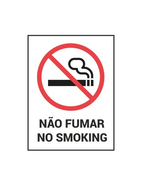 Autocolante 65x80mm Não Fumar