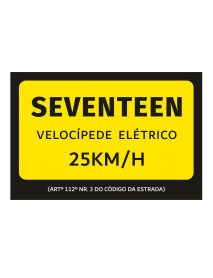 Matrícula 165x110x2mm Artº 112º Velocípede Elétrico 25Km/H