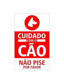 Placa 15x25X0,3cm Cuidado com o Cão