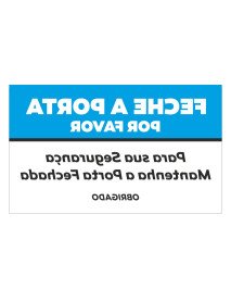 Autocolante 15x9cm Feche a Porta por Favor